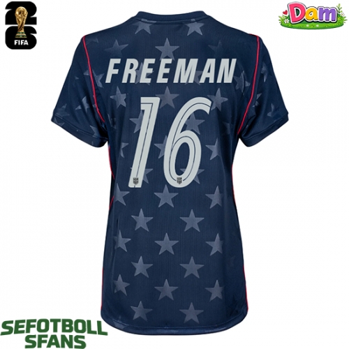 Förenta stater Alex Freeman #16 Bortatröja Kvinnor VM 2026 Kortärmad